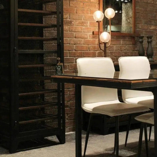 Luca Leather Armless Dining Chair 2PC - LOOMLAN - LH Imports - Dining Chairs