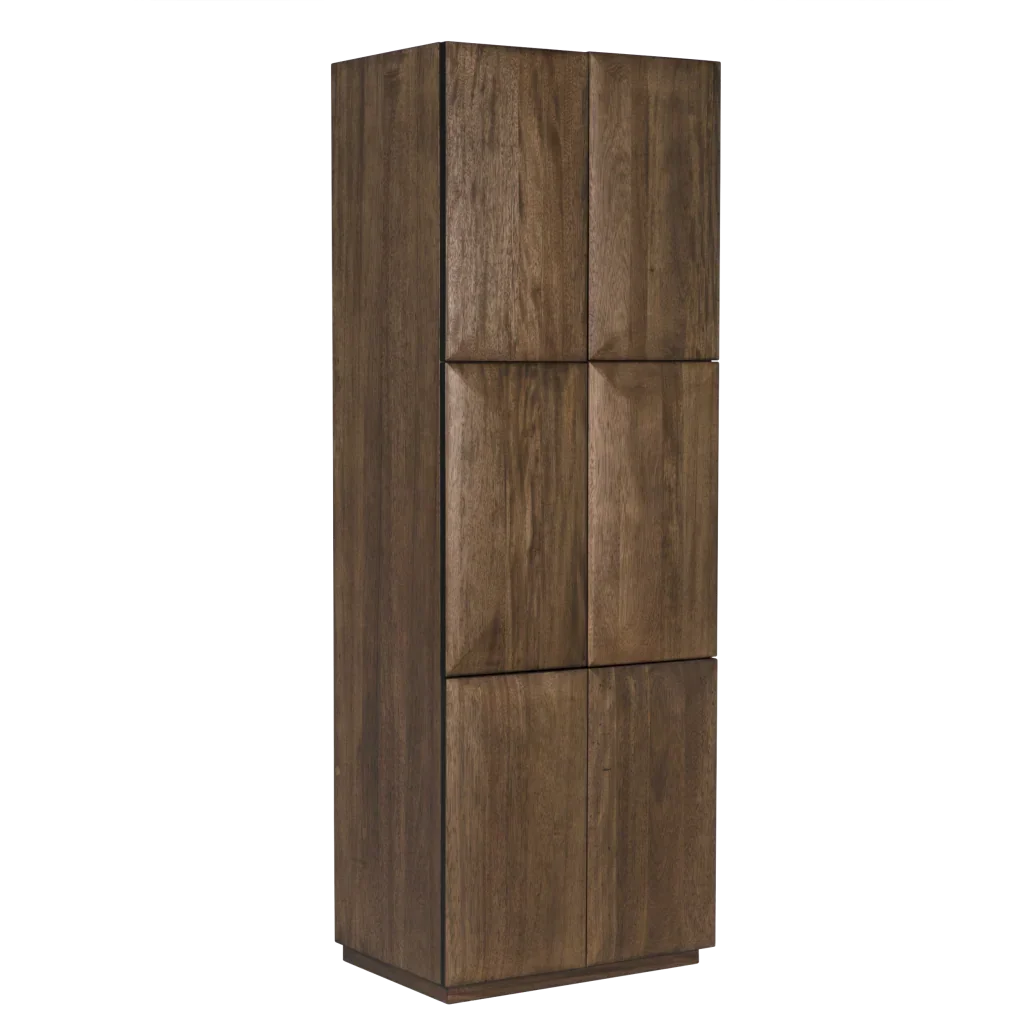 Lucas Wooden Brown Hutch - LOOMLAN - Noir - Etageres