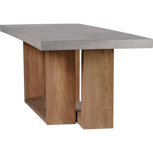Lucca Outdoor Concrete Counter Table - Slate Gray-Outdoor Dining Tables-Seasonal Living-LOOMLAN
