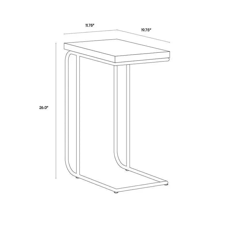 Lucius Concrete Topped Rectangular End Table - LOOMLAN - SUNPAN - Side Tables