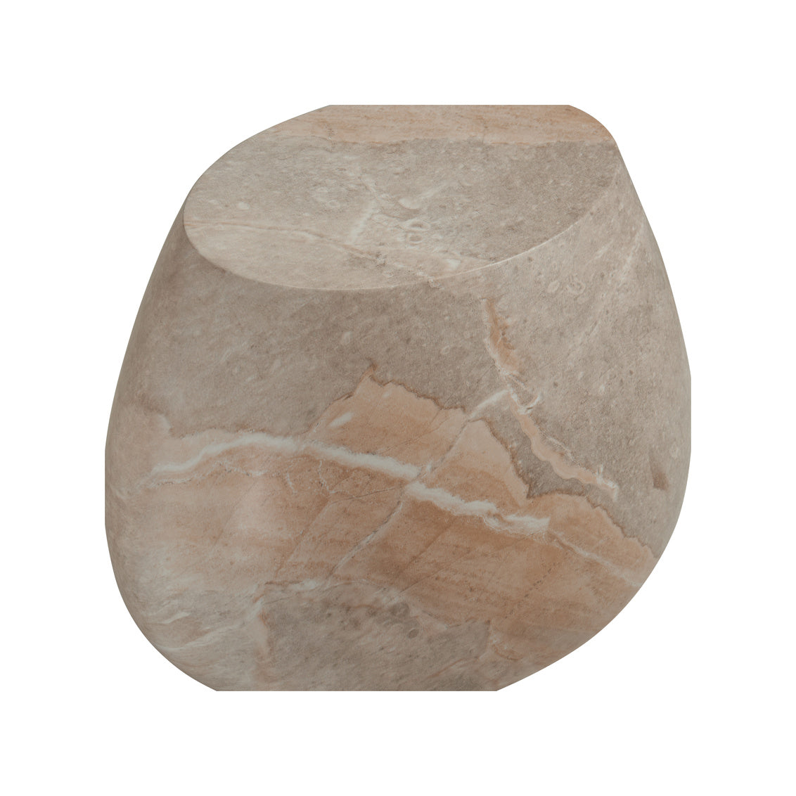 Luna Concrete Brown Accent Table