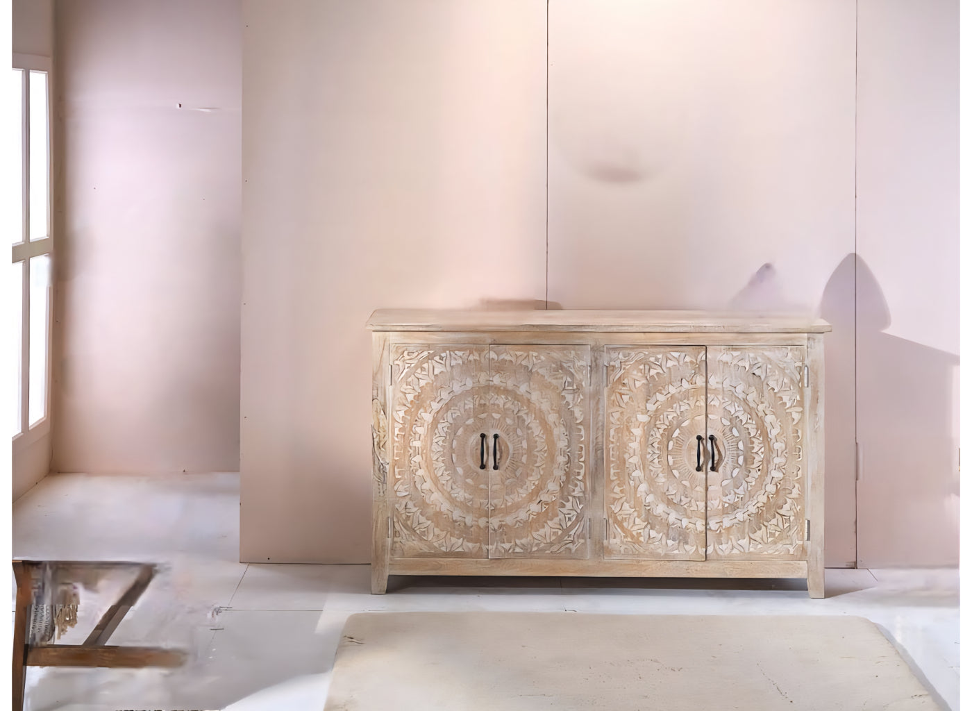 Lyan Four Doors Wood Sideboard