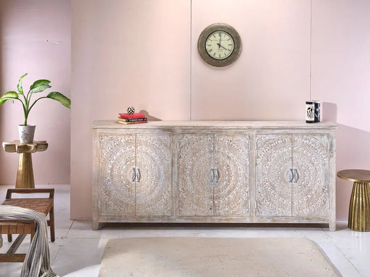 Lyan Six Doors Wood Sideboard