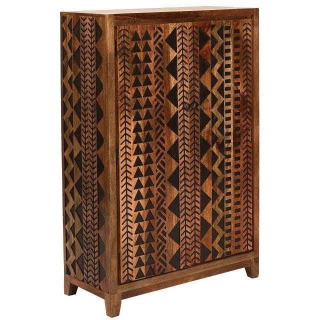 Dominik Tall Wood Cabinet - LOOMLAN - LOOMLAN - Accent Cabinets