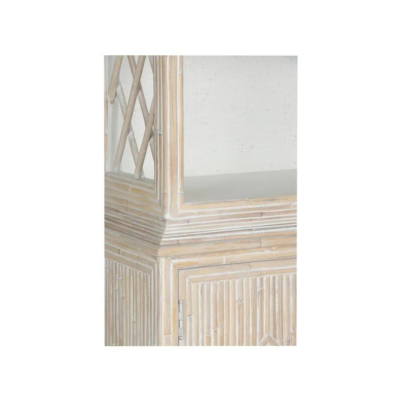 Lyford Cay Whitewashed Bamboo Bookcase - LOOMLAN - Chelsea House - Bookcases