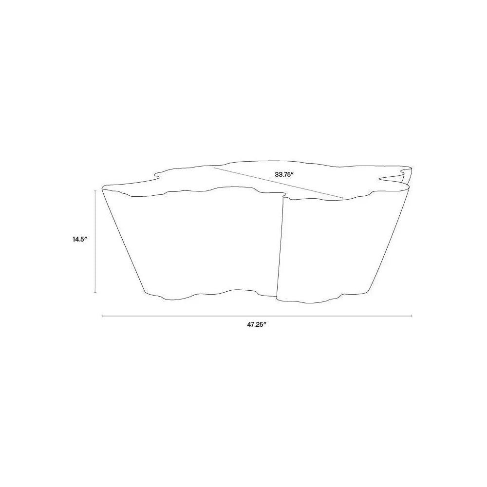 Lynx Steel Geometric Coffee Table - LOOMLAN - SUNPAN - Coffee Tables