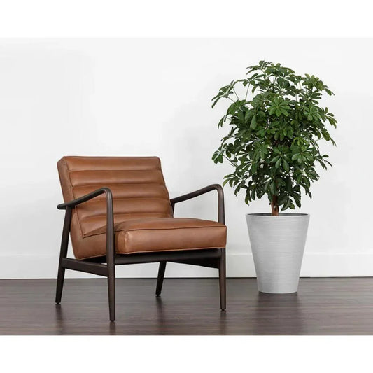 Lyric Leather Lounge Chair - LOOMLAN - SUNPAN - Accent Chairs