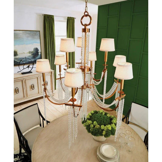 Mackie Antique Brass Finish Chandelier - LOOMLAN - Wildwood - Chandeliers