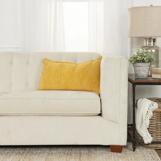 Madea Embroidered Long Lumbar Decorative Pillow - LOOMLAN - LOOMLAN - Throw Pillows