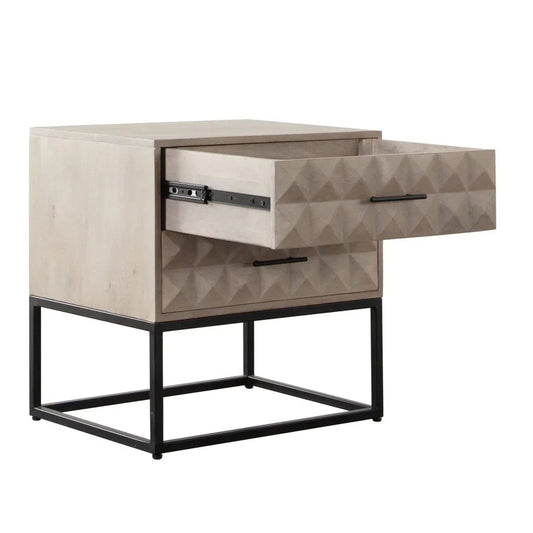Madera Two Drawer Wooden Accent Table - LOOMLAN - Diamond Sofa - Side Tables