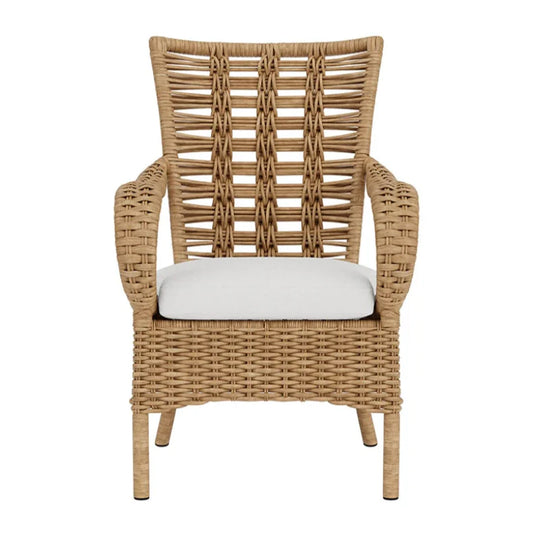 Magnolia Brown Outdoor Dining Armchair-Outdoor Dining Chairs-Lloyd Flanders-LOOMLAN