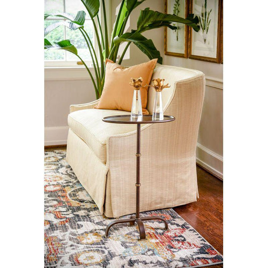 Magnolia Metal Made Oval Side Table - LOOMLAN - Chelsea House - Side Tables