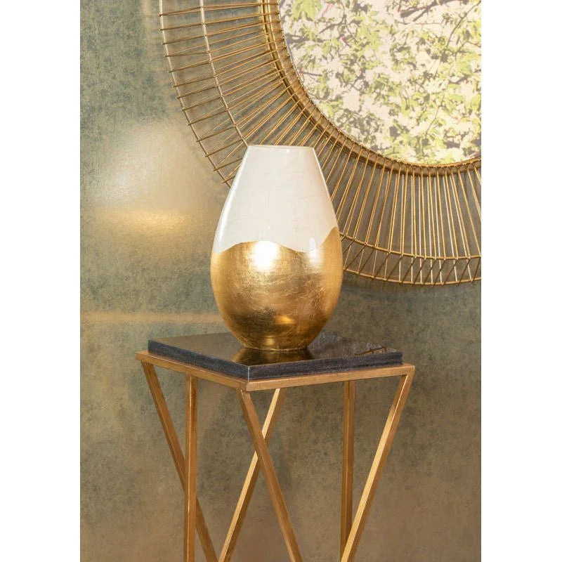 Malcolm Iron Framed Golden Pedestal - LOOMLAN - Wildwood - Side Tables