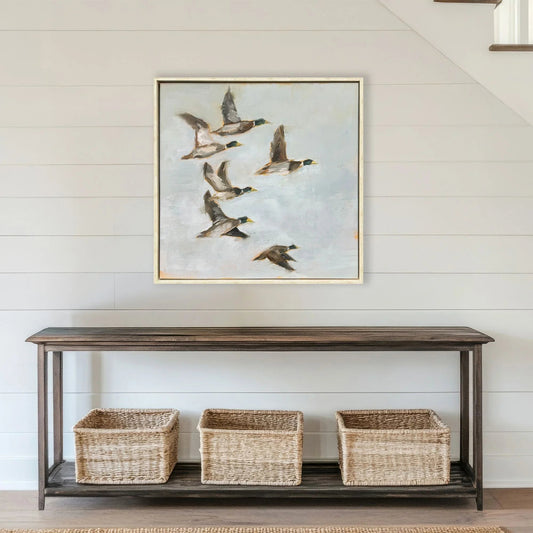 Mallard Migration I Blue Canvas Art