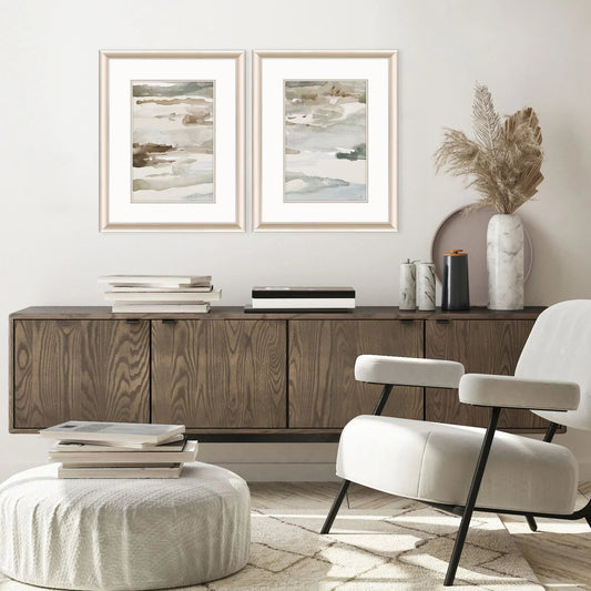 Many Layers Neutral Framed Wall Art 2PC