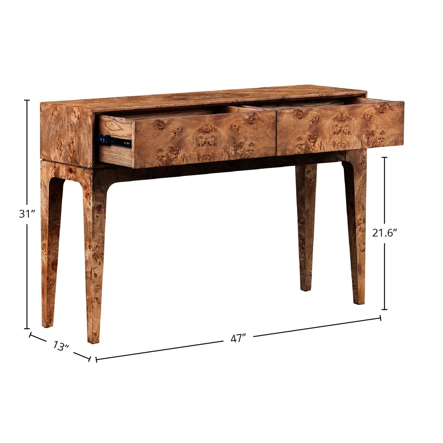 Mappa Two Drawers Wood Console Table