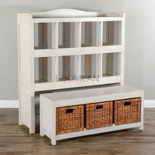 Marble White Storage Entryway Cabbies - LOOMLAN - Sunny D - Bookcases