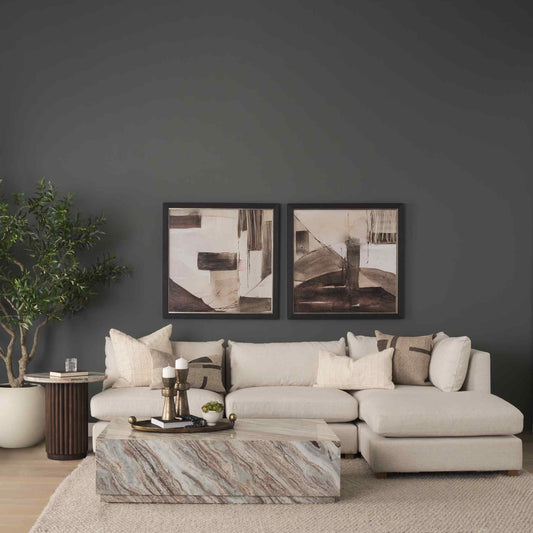 Marbrello Pink Marble Top Round Side Table