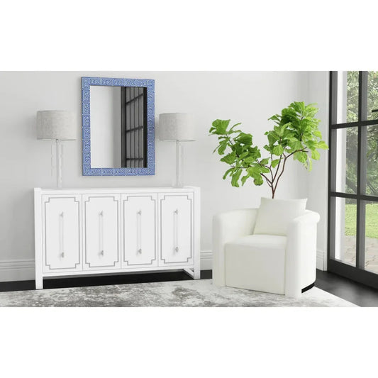 Mariah MDF and Acrylic White Server - LOOMLAN - Bassett Mirror - Sideboards