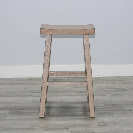 Marina Saddle Seat Wood Barstool 2PC