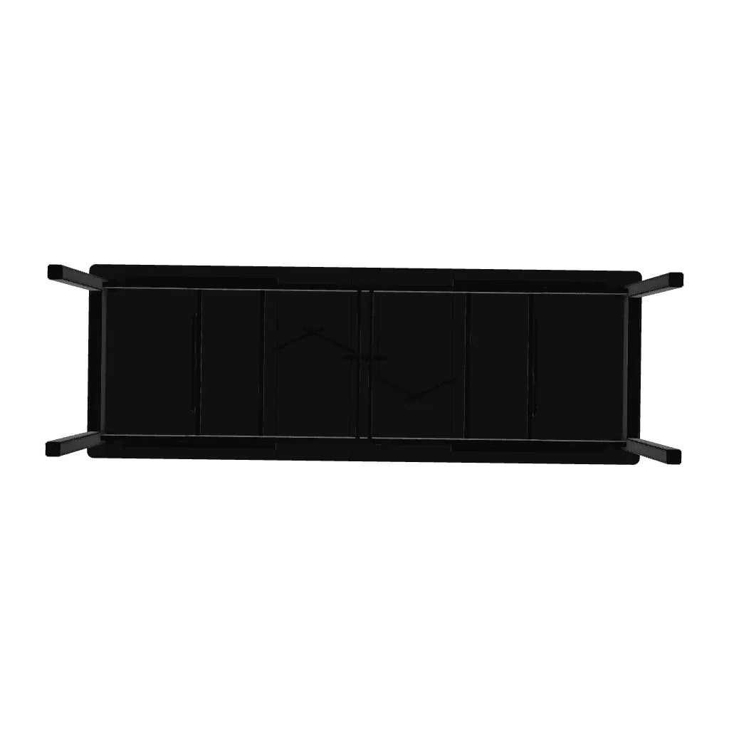 Polymer Rectangular Extension Dining Table-Outdoor Dining Tables-Telescope-LOOMLAN