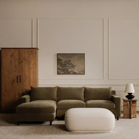 Marion Performance Fabric Ottoman - LOOMLAN - Moe's Home - Ottomans