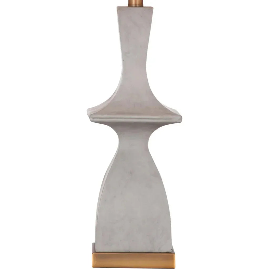 Marion Resin and Metal Gray Table Lamp - LOOMLAN - Bassett Mirror - Table Lamps