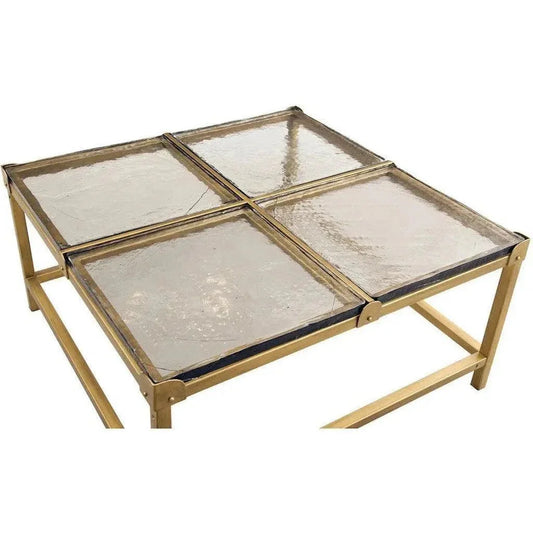 Marisa Gold Rectangular Cocktail Table - LOOMLAN - Bassett Mirror - Coffee Tables