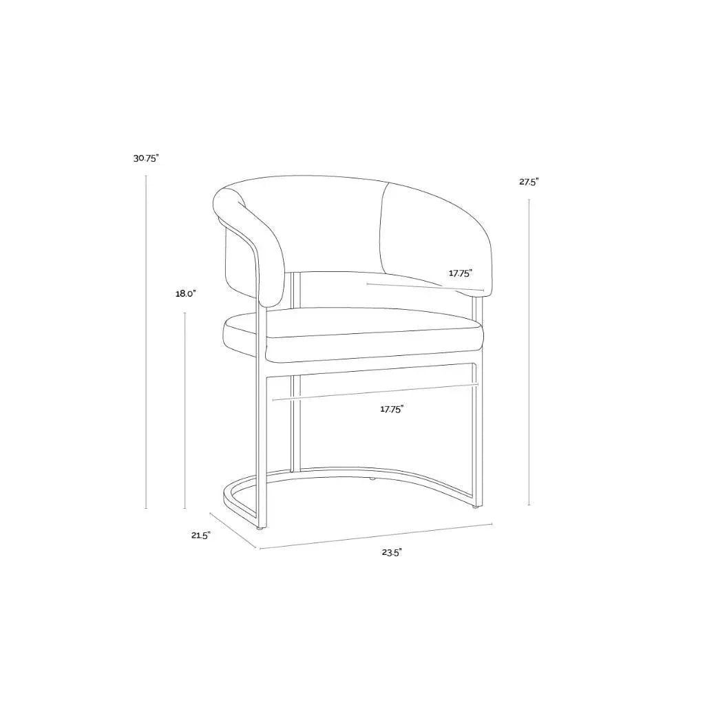 Marris Velvet Dining Armchair - LOOMLAN - SUNPAN - Dining Chairs