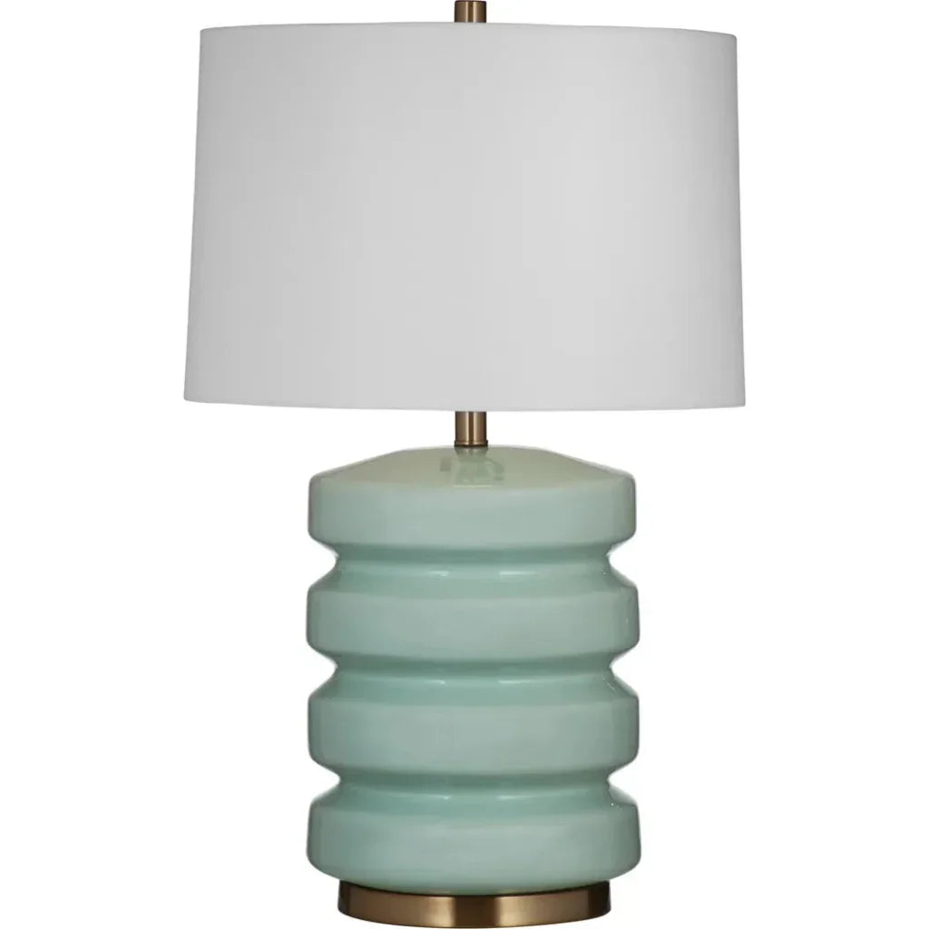 Marzz Ceramic & Metal Light Green Table Lamp - LOOMLAN - Bassett Mirror - Table Lamps