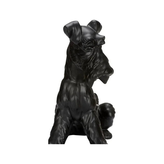 Matte Black Ceramic Henry Dog Statue - LOOMLAN - Chelsea House - Statues & Sculptures