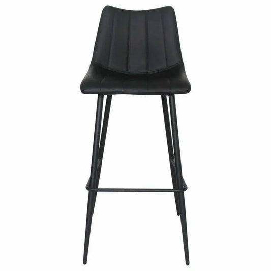 Matte Black Contemporary Barstool (Set of 2) - LOOMLAN - Moe's Home - Bar Stools