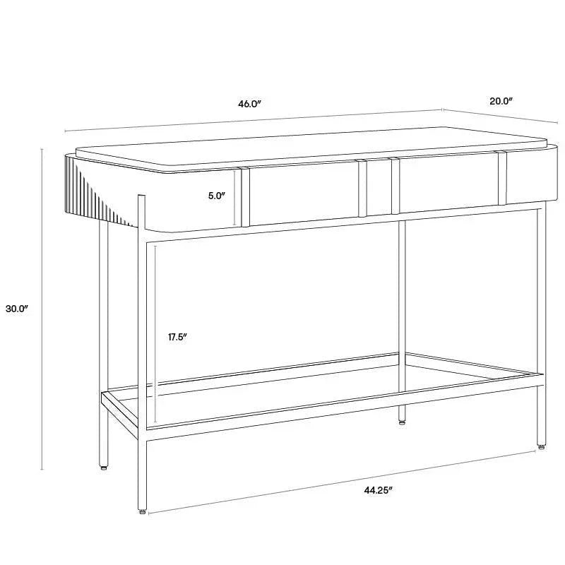 Mauro Console Table Marble & Antique Brass - LOOMLAN - SUNPAN - Console Tables