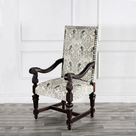 Mayorca Traditional Fabric Armchair - LOOMLAN - Peninsula Home - Club Chairs
