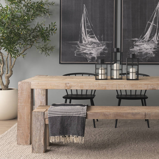 McArthur Reclaimed Wood Dining Table-Dining Tables-Mercana-LOOMLAN