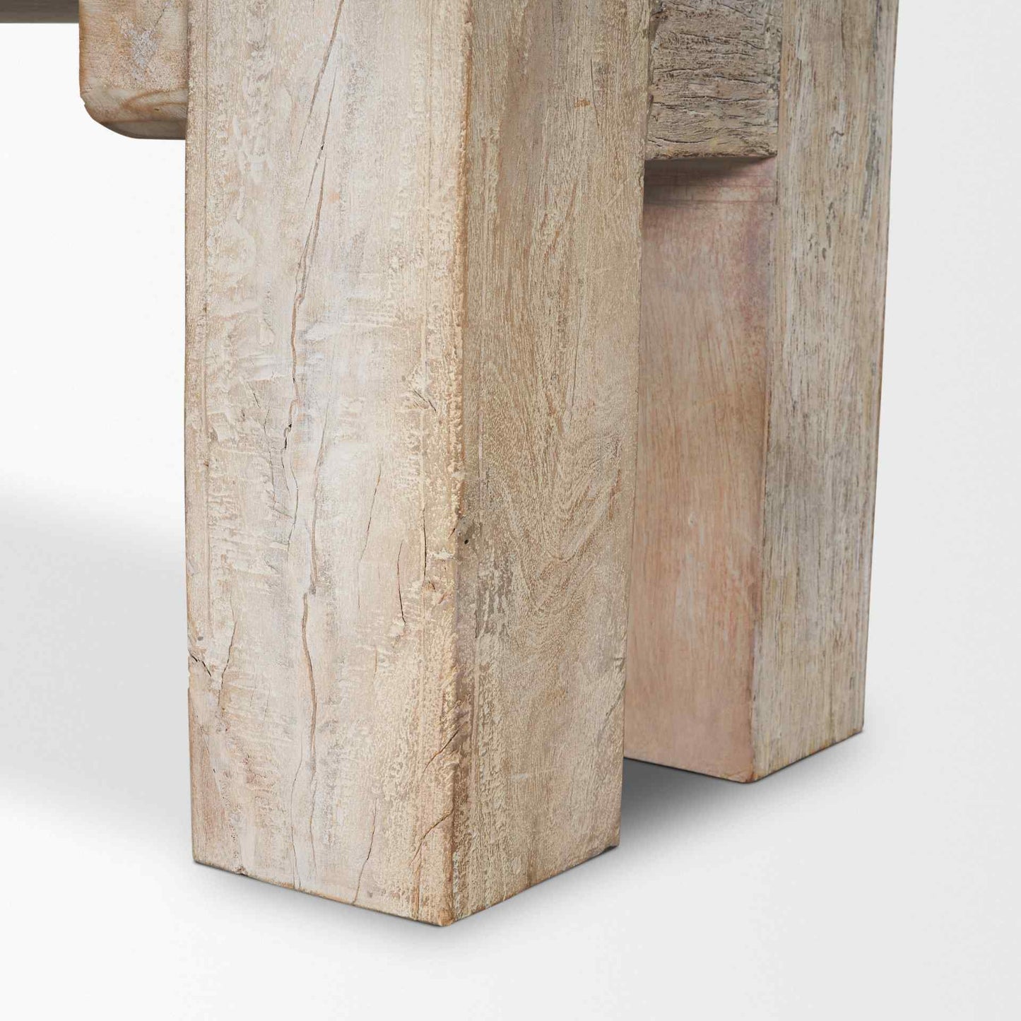 McArthur Whitewash Wooden Dining Bench