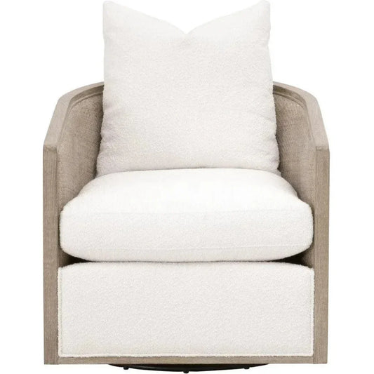 Mcguire Swivel Club Chair Performance Boucle - LOOMLAN - Essentials For Living - Club Chairs