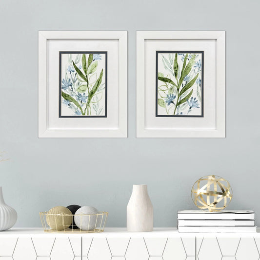 Meadow Blues I Framed Wall Art 2PC