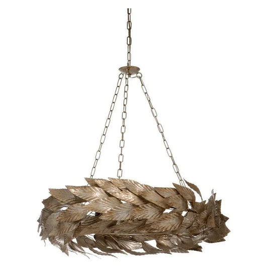 Meadow Silver Swooping Leaves Chandelier - LOOMLAN - Chelsea House - Chandeliers