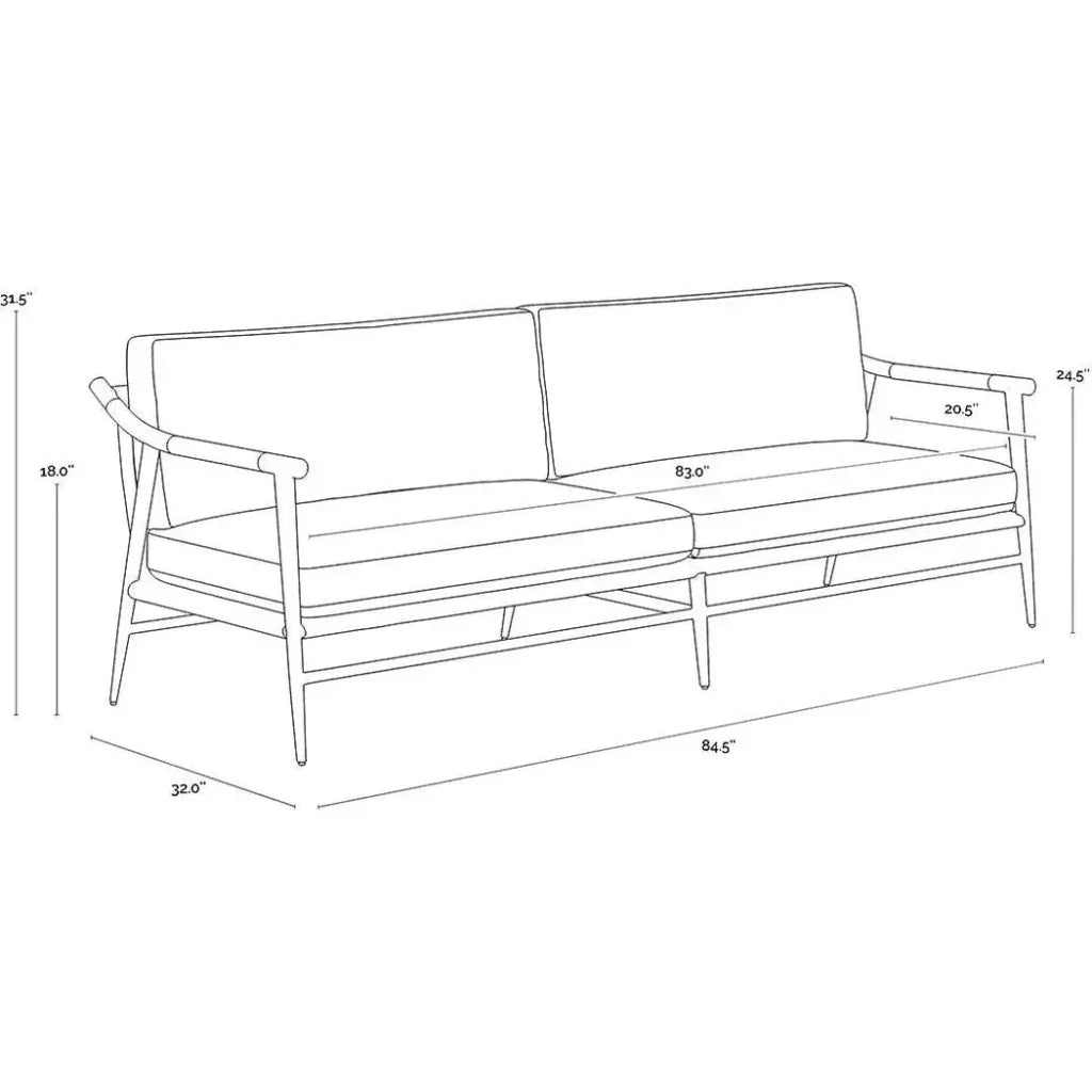 Meadow Sofa Vault Fog Mid - Century Stain Resistant - LOOMLAN - SUNPAN - Sofas & Loveseats