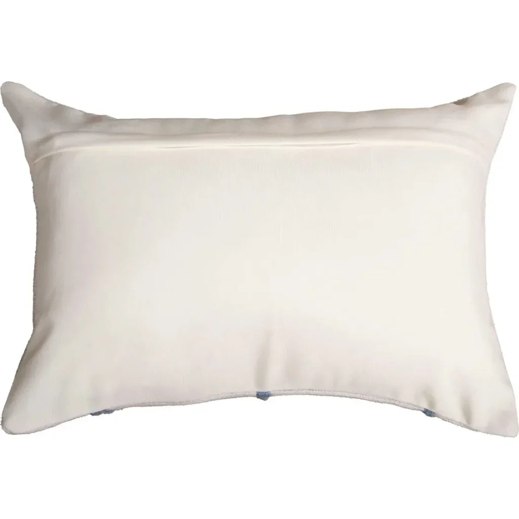 Medallion Blue Lumbar Outdoor Pillow-Outdoor Pillows-LOOMLAN-LOOMLAN
