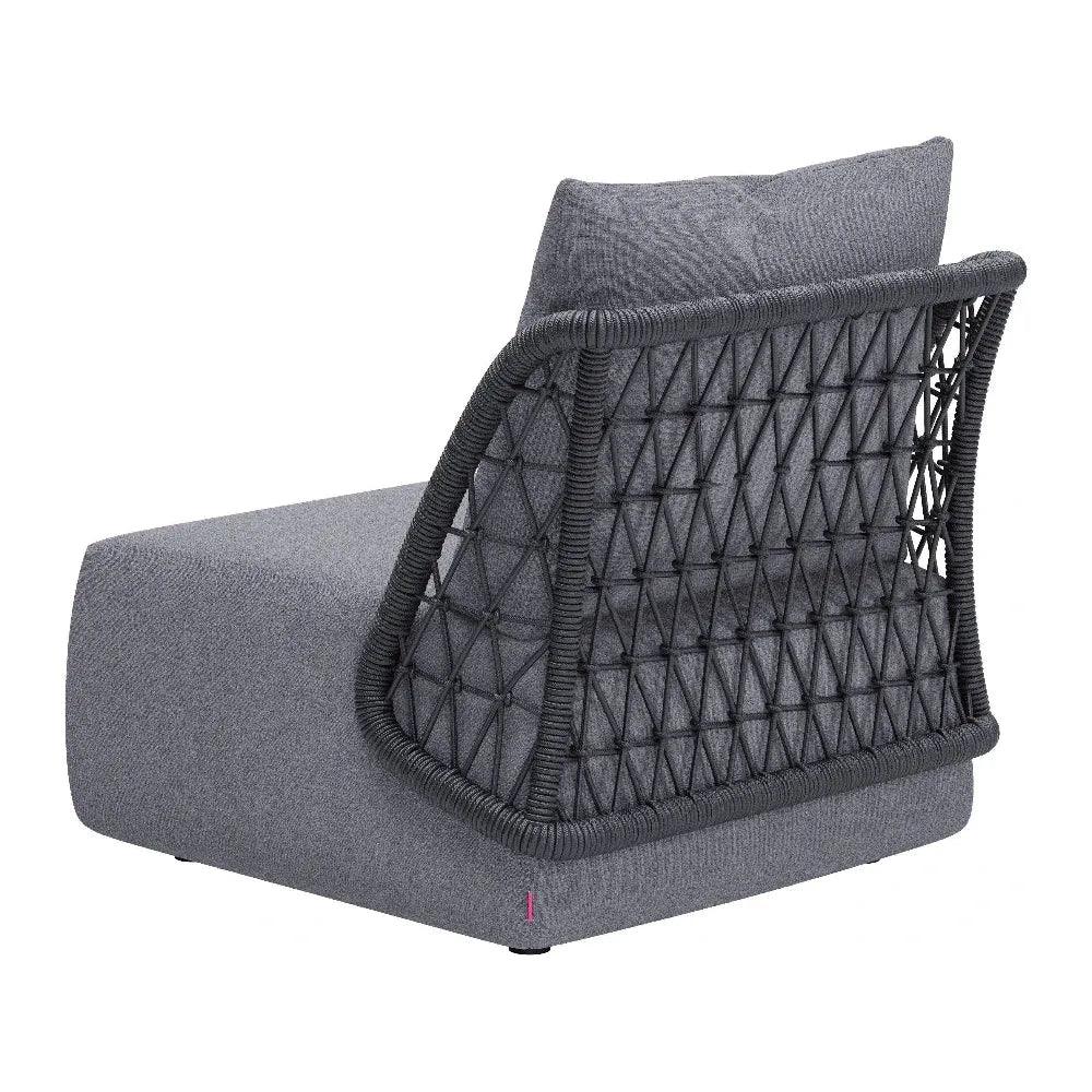 Mekan Gray Armless Accent Chair-Outdoor Accent Chairs-Zuo Modern-LOOMLAN