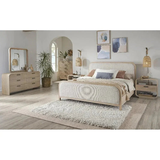 Melia Light Sand Low Profile Bed Frame - LOOMLAN - Panama Jack - Beds