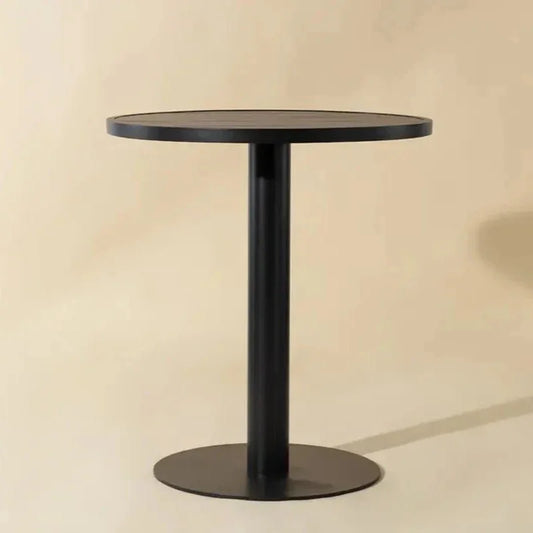 Merano Black Aluminum Outdoor Bar Table - LOOMLAN - SUNPAN - Outdoor Side Tables