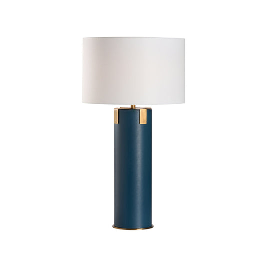 Meridian Blue Leather Warp Table Lamp