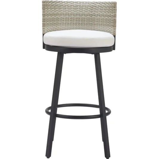 Midnight Wave White Barstool - LOOMLAN - Zuo Modern - Bar Stools