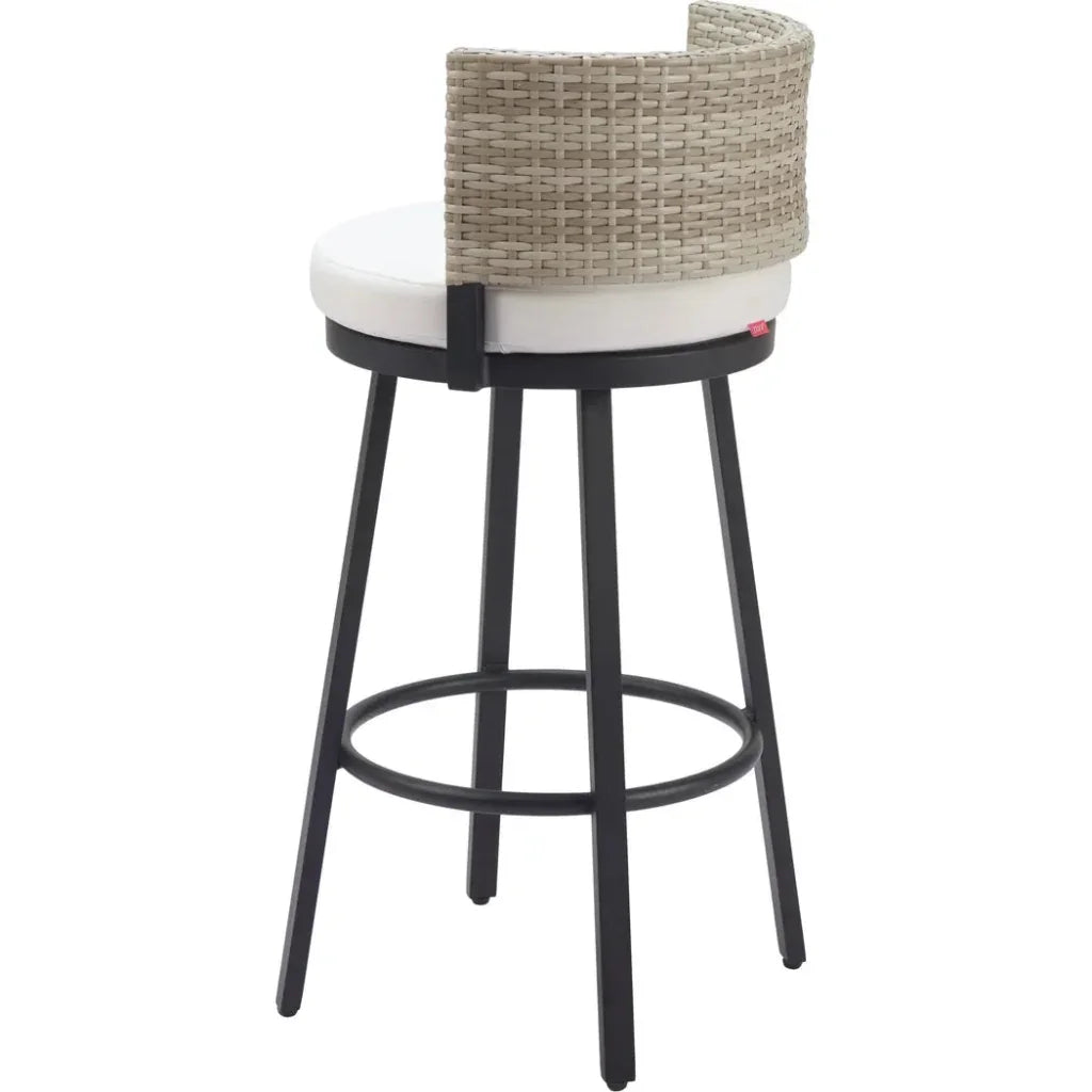 Midnight Wave White Barstool - LOOMLAN - Zuo Modern - Bar Stools