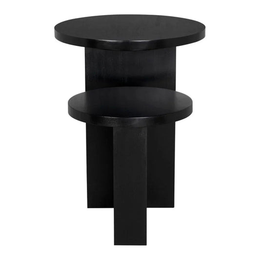 Mikasa Hand Rubbed Black Wooden Side Table - LOOMLAN - Noir - Side Tables