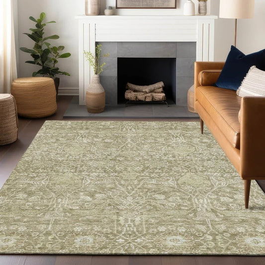 Mila Taupe Washable Indoor-Outdoor Rug-Outdoor Rugs-LOOMLAN Rugs-LOOMLAN