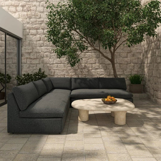 Miles Quick Dry Outdoor Sectional Sofa (Set Of 5) - LOOMLAN - Moe's Home - Outdoor Sofas & Loveseats